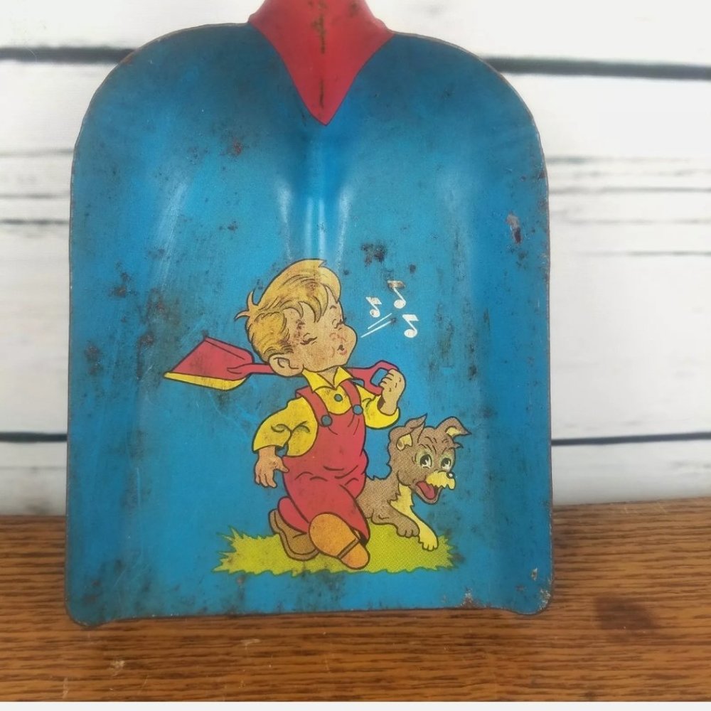 Ohio Art Shovel Boy Dog Whistling Sandman Vintage - Picture 2 of 9